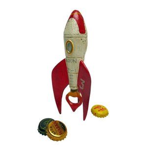 Retro Rocket Ship Cast Iron Bottle Opener